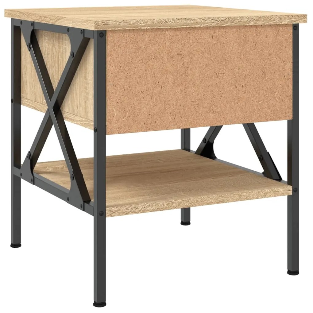 Mesa de cabeceira 40x42x45 cm derivados madeira carvalho sonoma