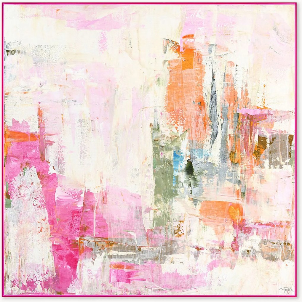 Tela emoldurada pintada à mão New Age