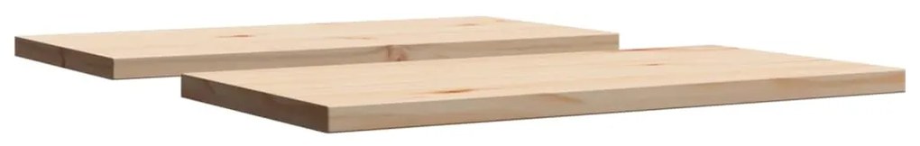 Tampos de mesa retangulares 2 pcs 70x35x2,5 cm pinho maciço