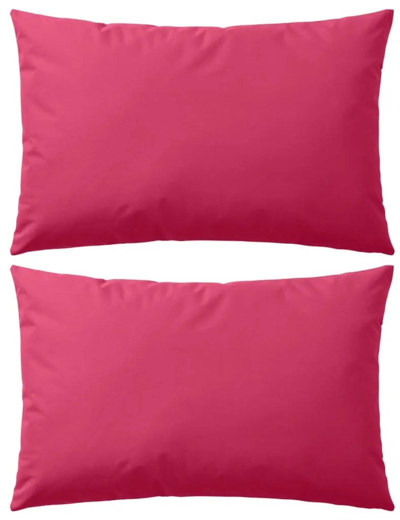 vidaXL Almofadas para exterior 2 pcs 60x40 cm rosa