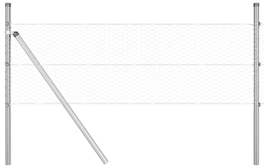 Cerca Hexagonal vidaXL 0,4x50 m Aço Galvanizado