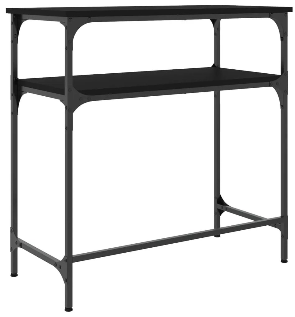 Mesa consola 75x35,5x75 cm derivados de madeira preto
