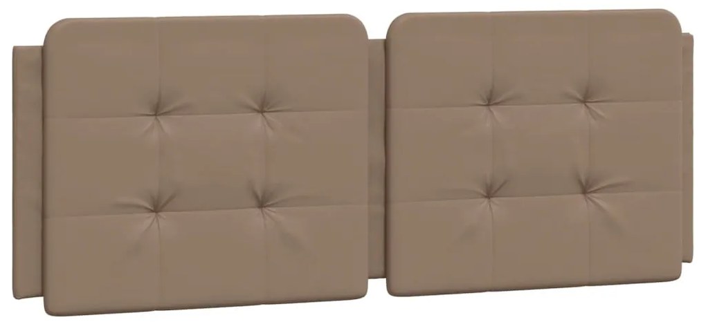 Cama com colchão 140x190 cm couro artificial cappuccino