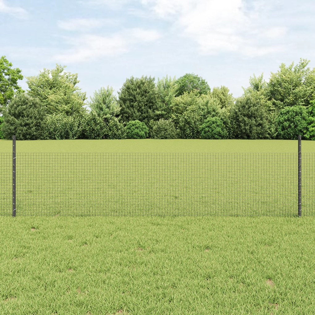 vidaXL Conjunto de Cerca de Jardim Conjunto de 2 Cinza Aço galvanizado