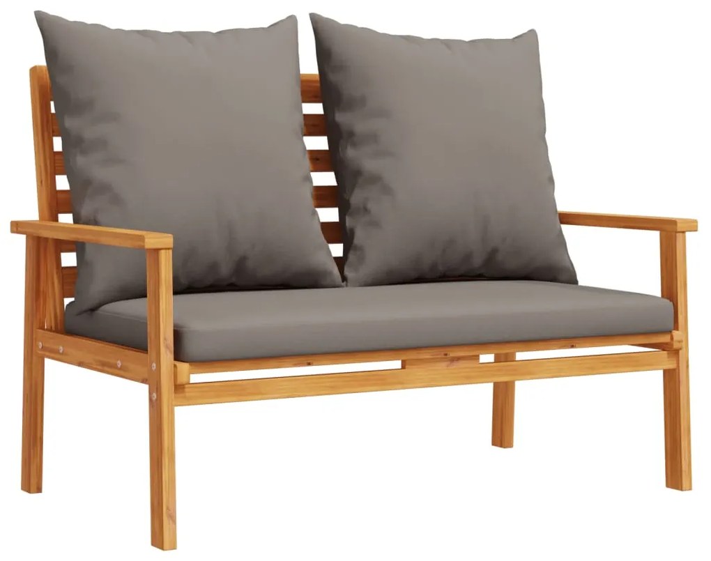 Conjunto de jardim com almofadão madeira de acácia maciça