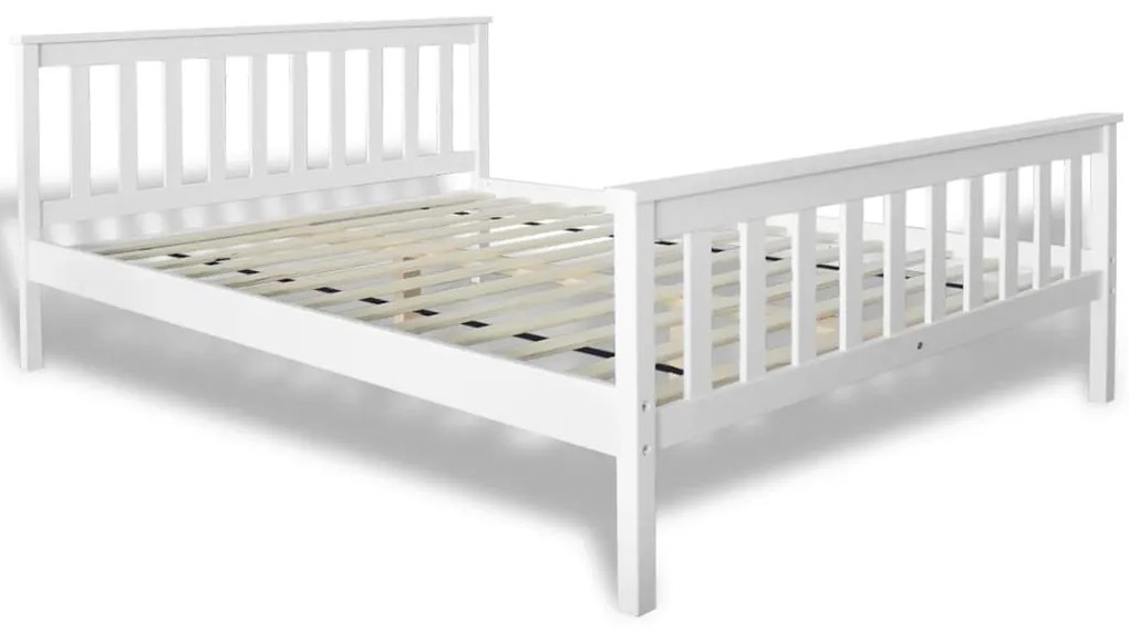 Cama com colchão 140x200 cm madeira de pinho maciça