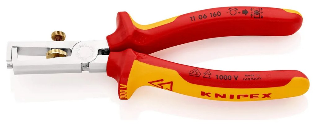 Alicate de Decapagem do Fio Knipex 11 06 160 57 X 19 X 160 mm Ferramenta para Cabos