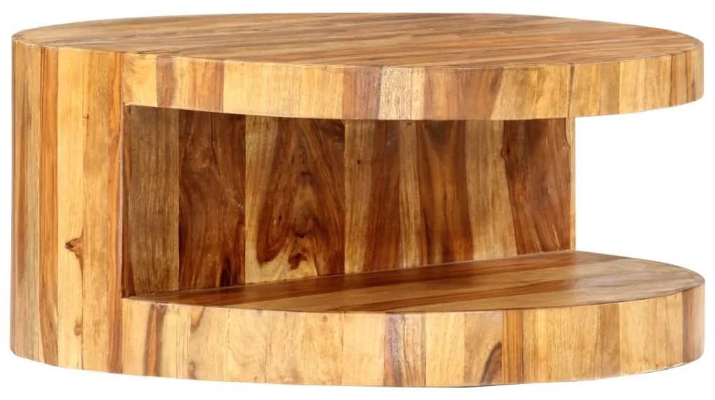 vidaXL Mesa de centro redonda 65x30 cm madeira de acácia maciça