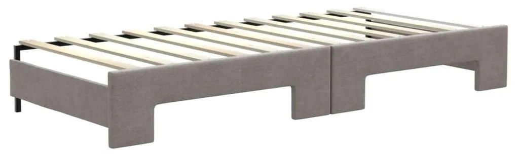 Sofá-cama com gavetão 80x200 cm tecido cinzento-acastanhado