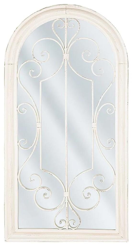 Espelho de parede metal branco 49 x 97 cm CAMPEL Beliani