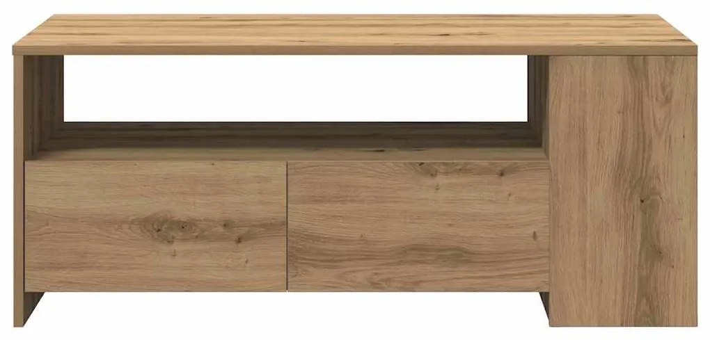 Mesa de Centro vidaXL - Carvalho Artisan - 102x55x43,5 cm - Feita de M