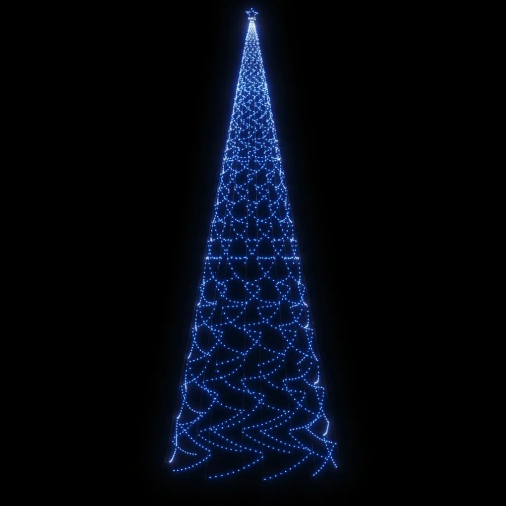 Árvore de Natal com espigão 3000 luzes LED 800 cm azul