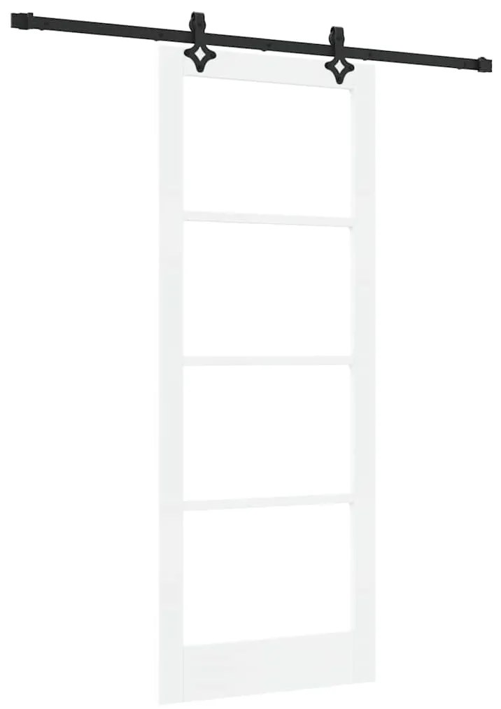 Porta Deslizante vidaXL com Conjunto de Ferragens "ORKDAL" Branco Made