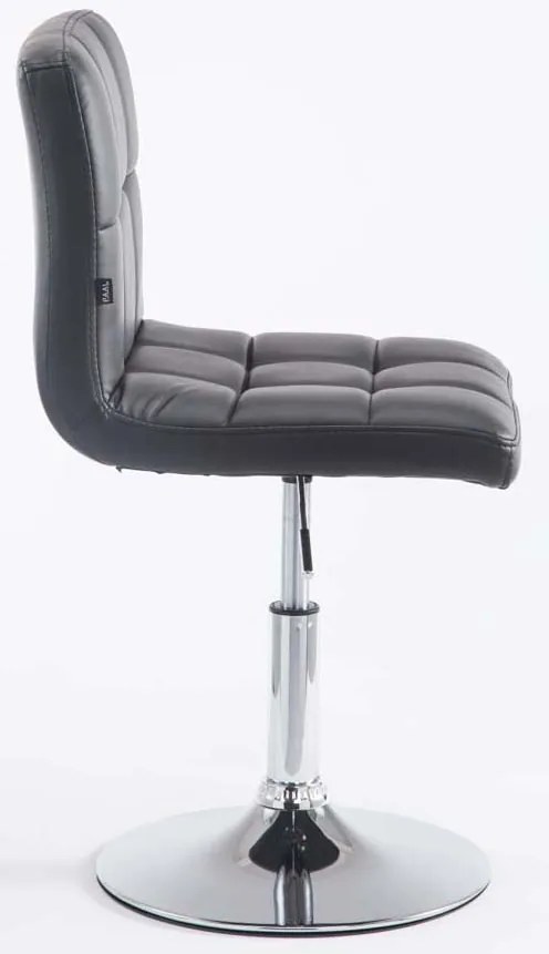 Conjunto de 2 bancos altos Palma V2 em couro sintético 74-88 x 44 x 49 cm Preto