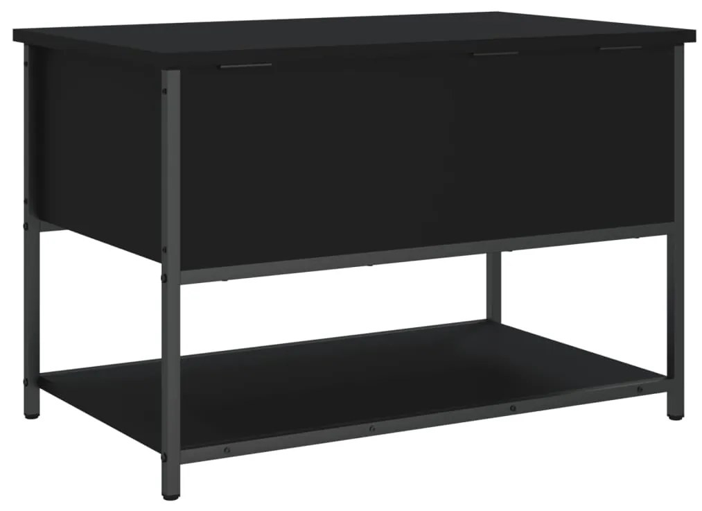 Banco de arrumação 70x42,5x47 cm derivados de madeira preto