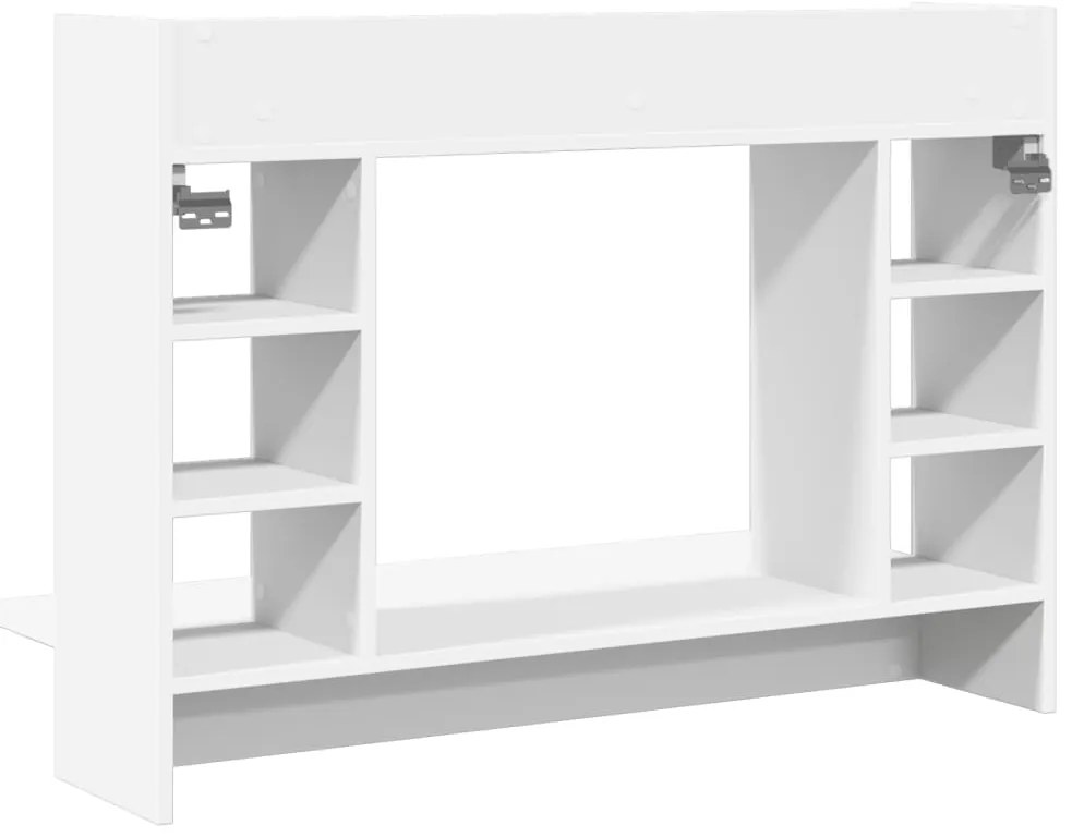 Secretária de parede 105x48x75 cm derivados de madeira branco