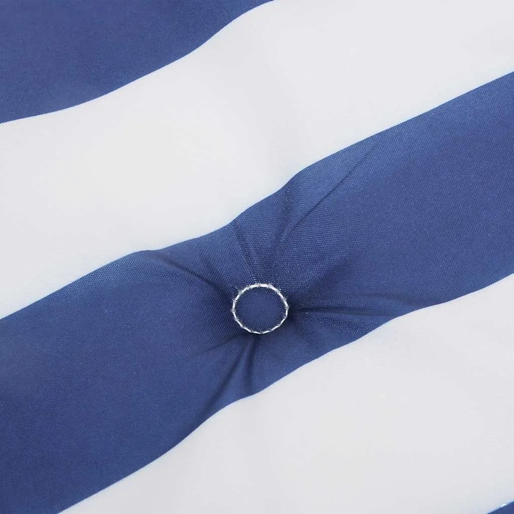 Almofadões p/ cadeira 2pcs 50x50x4 cm tecido riscas azul/branco