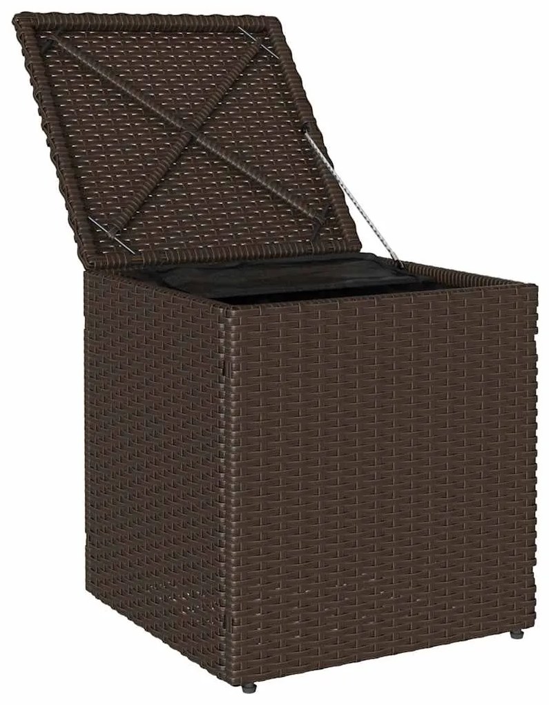 Bancos jardim com almofadas 2 unid 40x40x43 cm vime PE castanho