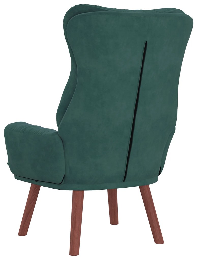Poltrona Relaxante Veludo Verde Escuro