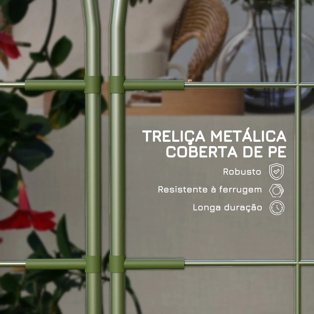 Conjunto de 4 Treliças de Jardim Suportes para Plantas Trepadeiras com