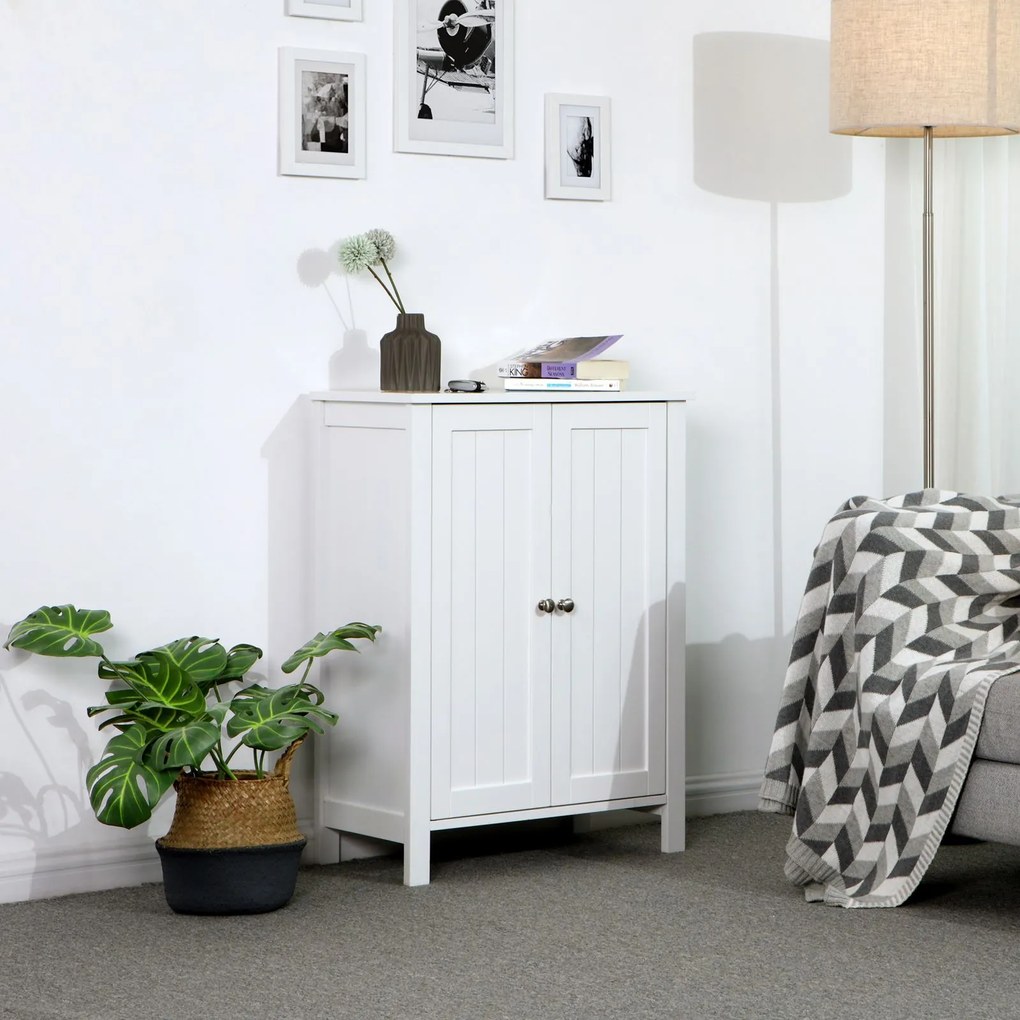 Armário de arrumação com porta dupla 60 x 80 x 30 cm branco
