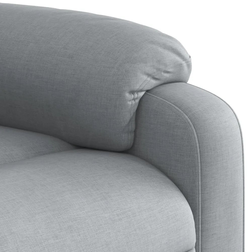 Poltrona de massagens reclinável elétrica tecido cinzento-claro