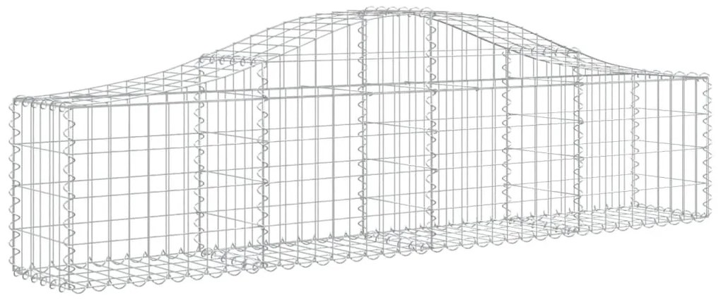 Cestos gabião arqueados 2 pcs 200x30x40/60 cm ferro galvanizado