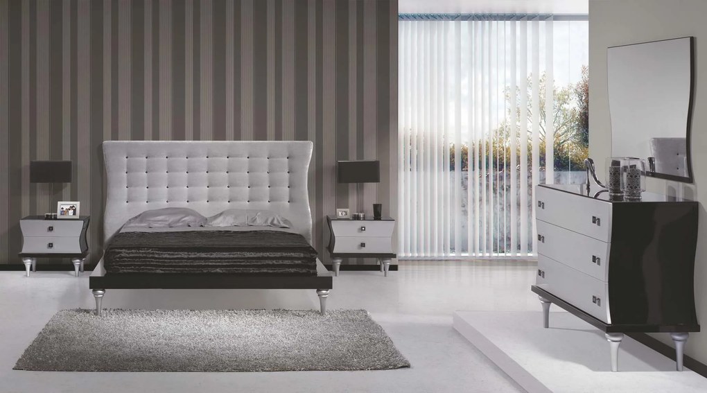 Moldura Valencia 4004 - Preto/Branco