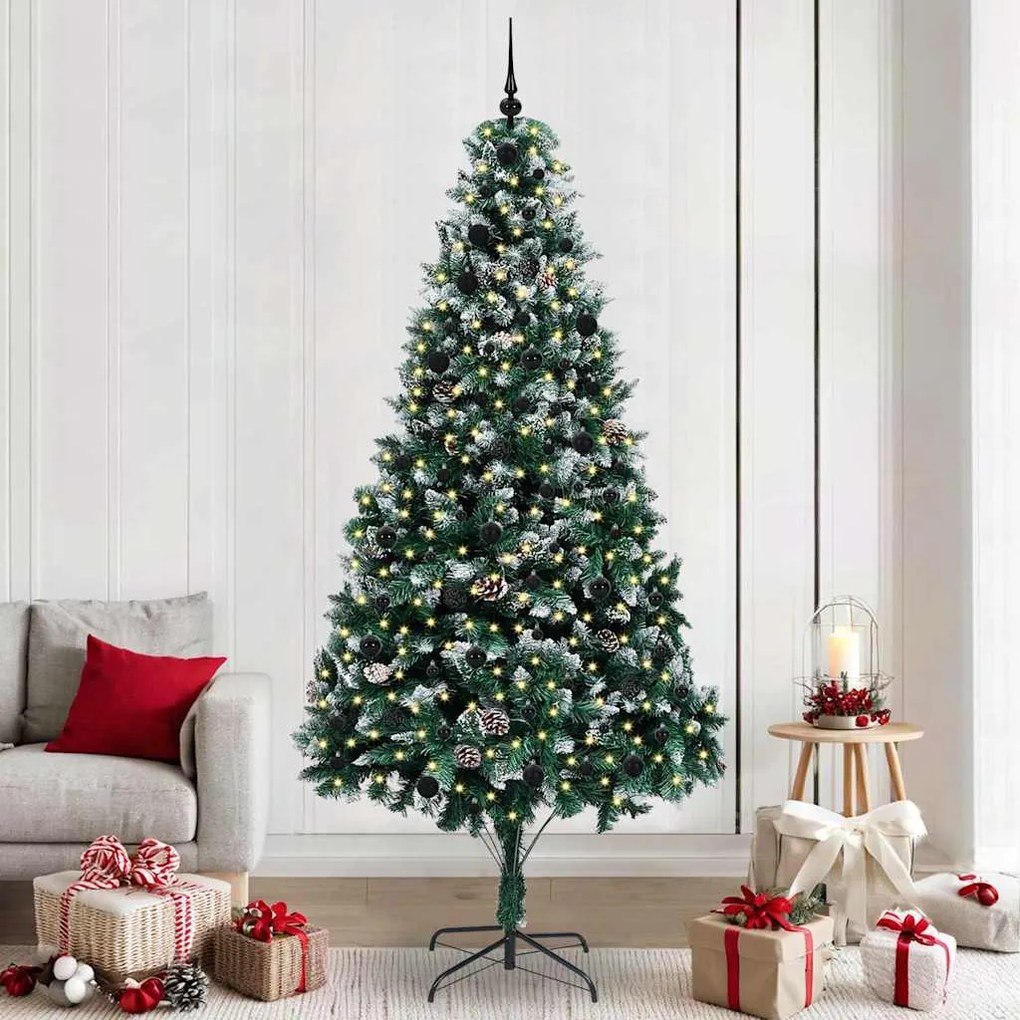 vidaXL Árvore de Natal Artificial Verde 240 cm PVC, Aço e Plástico