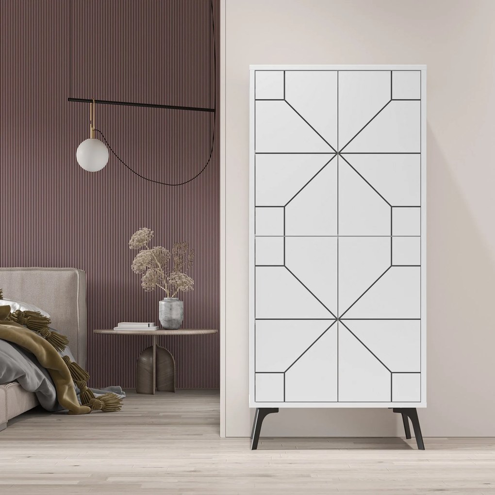 Armário Multiusos Dune – Branco – 62,6 cm x 136 cm x 35,6 cm