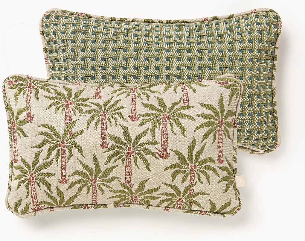 Almofada reversível artesanal para exterior Laura