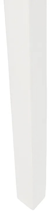 Candeeiro de pé tripé branco em madeira com cúpula mineral 50 cm - Puros Moderno,Country / Rústico