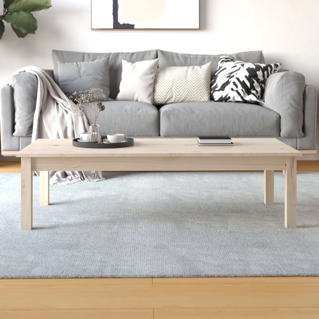 Mesa de centro 110x50x30 cm madeira de pinho maciça