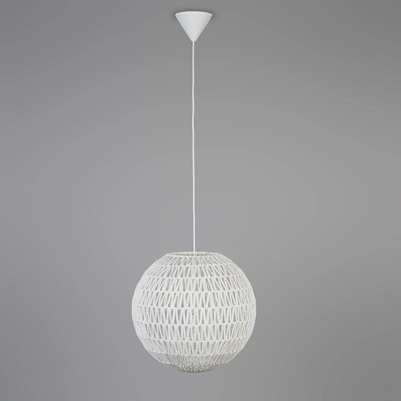 Candeeiro de suspensão retro branco 40 cm - Lina Ball 40