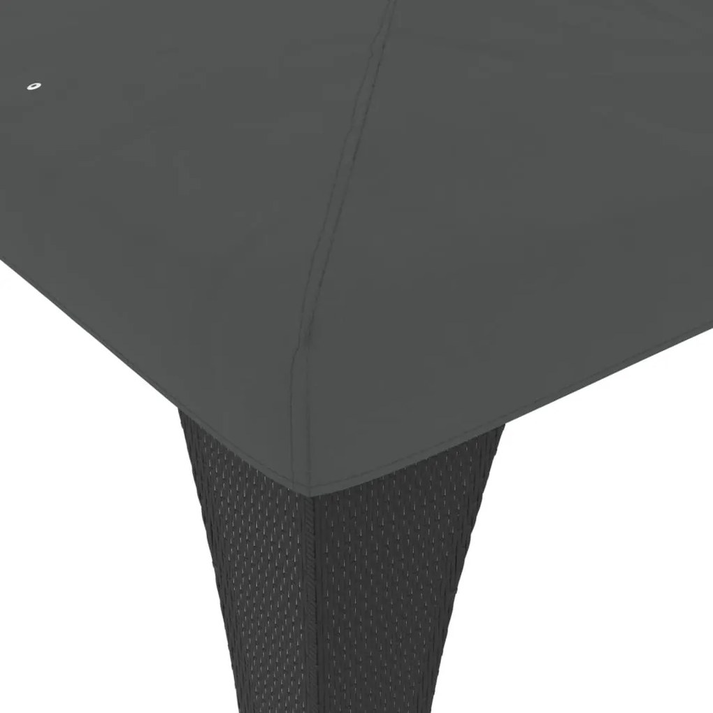 Gazebo com telhado duplo 2,98x2,98 m aço antracite