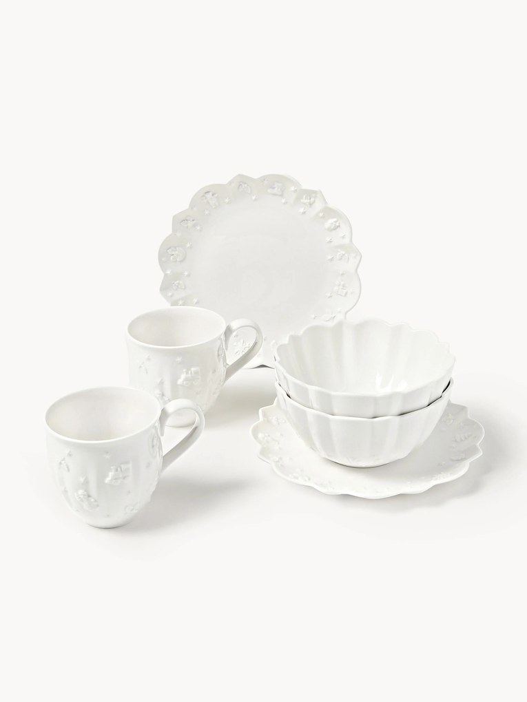 Conjunto de pequeno-almoço em porcelana Toy's Delight, 2 pessoas, conjunto de 6