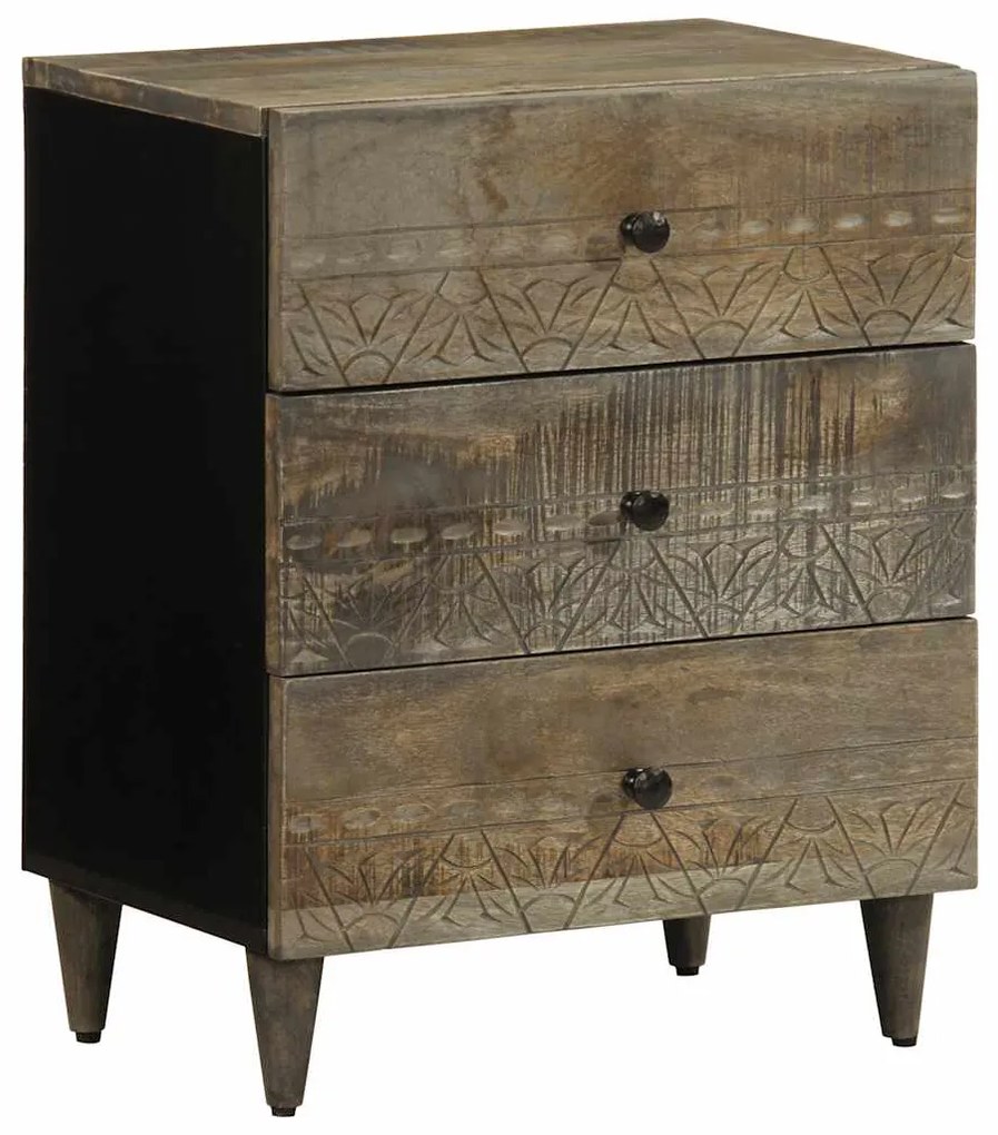 vidaXL Mesa de cabeceira cinzento claro 50x33x60 cm