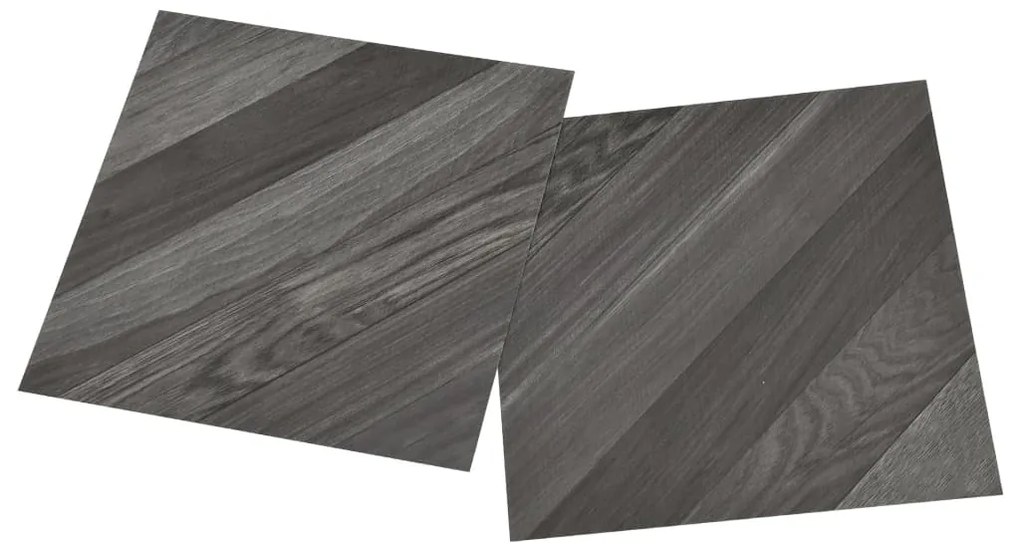 Tábuas soalho autoadesivas 55 pcs 5,11m² PVC cinzento às riscas