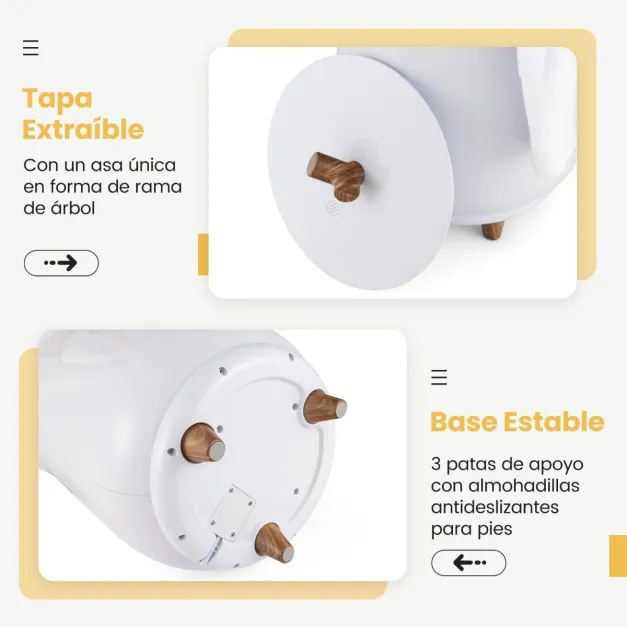Aquecedor de Toalhas Cubo 20L com Temporizador de 3 Níveis de Aquecimento e Desligamento Automático Branco