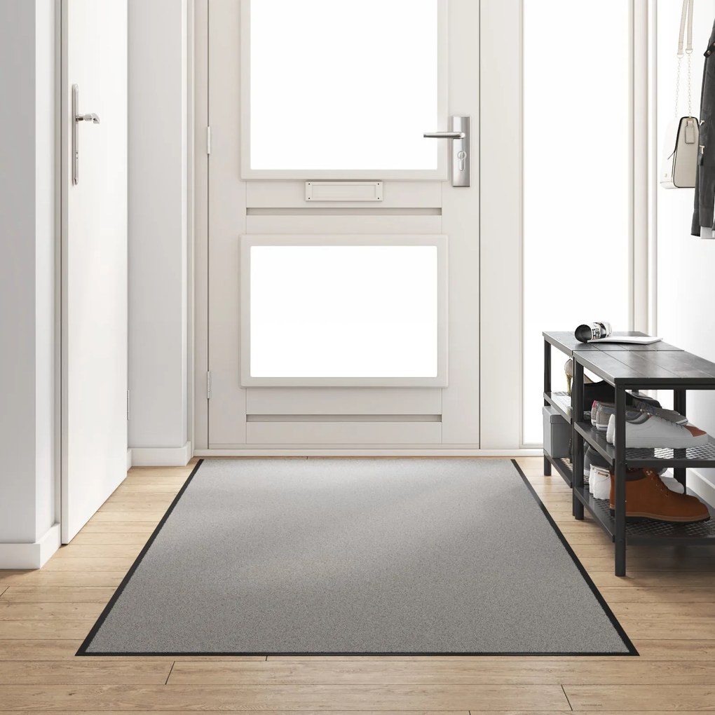 Tapete Retangular vidaXL Cinza 120x250 cm