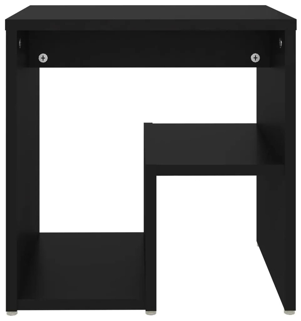 Mesa de cabeceira 40x30x40 cm derivados de madeira preto