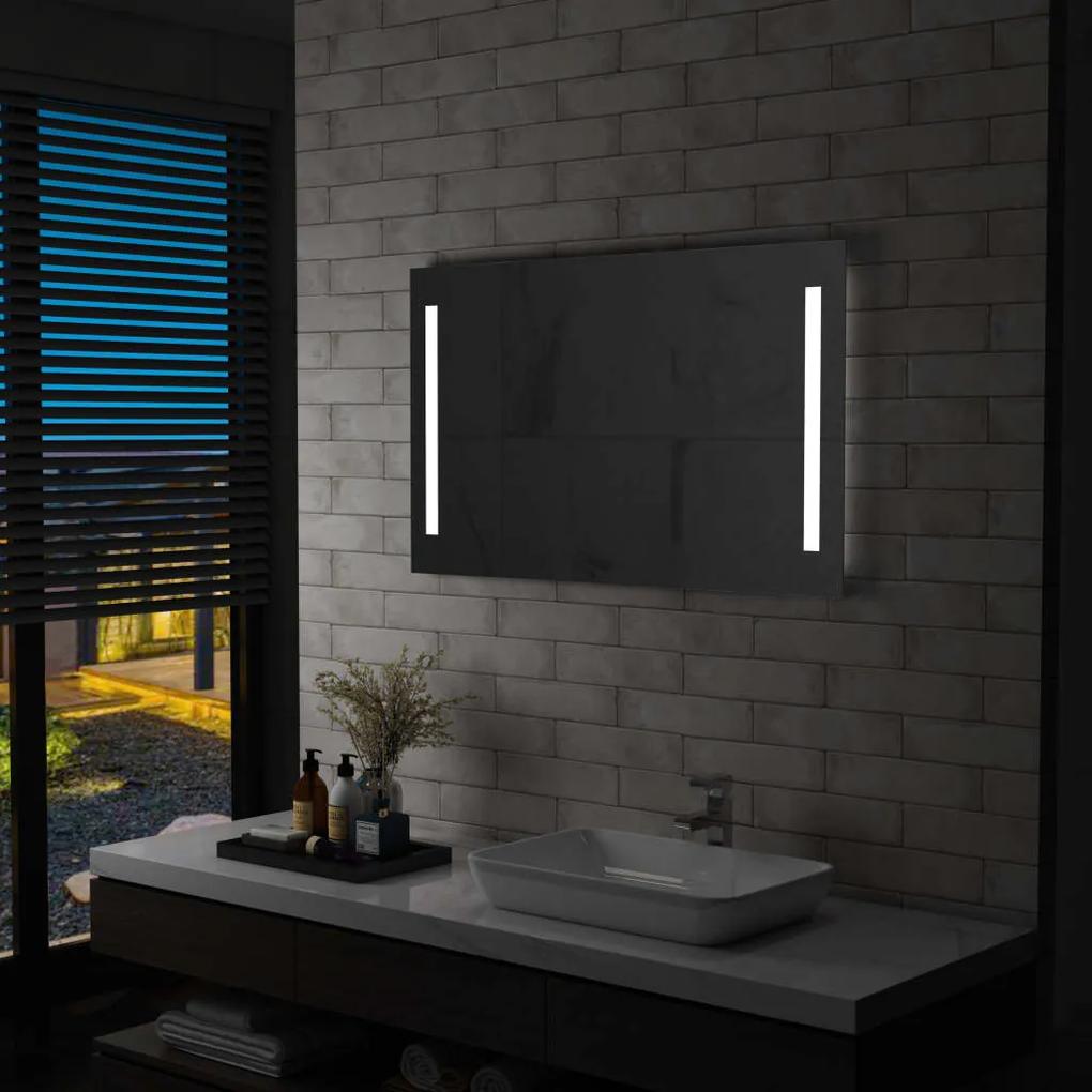 144707 vidaXL Espelho de parede LED para casa de banho 100x60 cm
