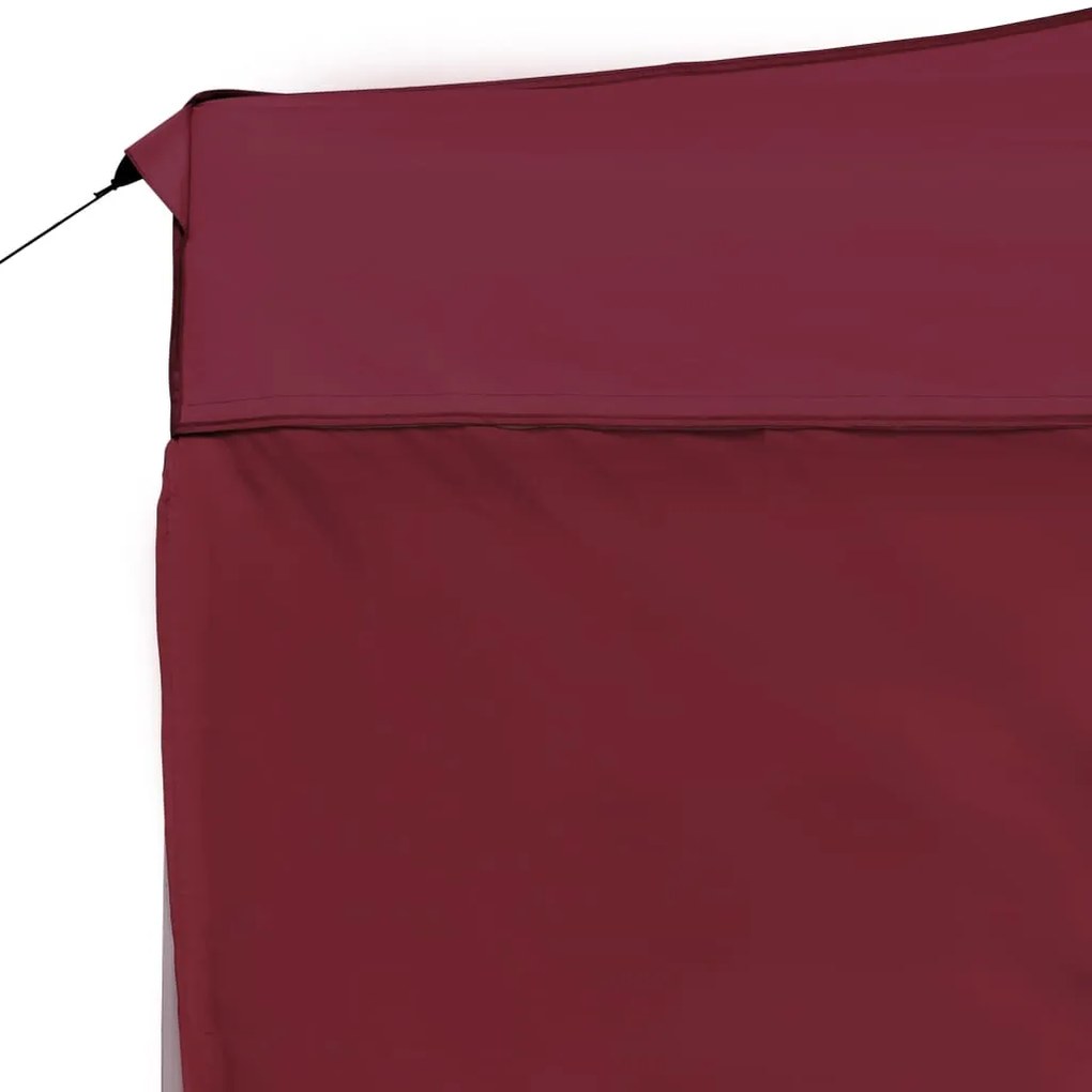 Tenda dobrável prof. c/ paredes alumínio 4,5x3m vermelho tinto