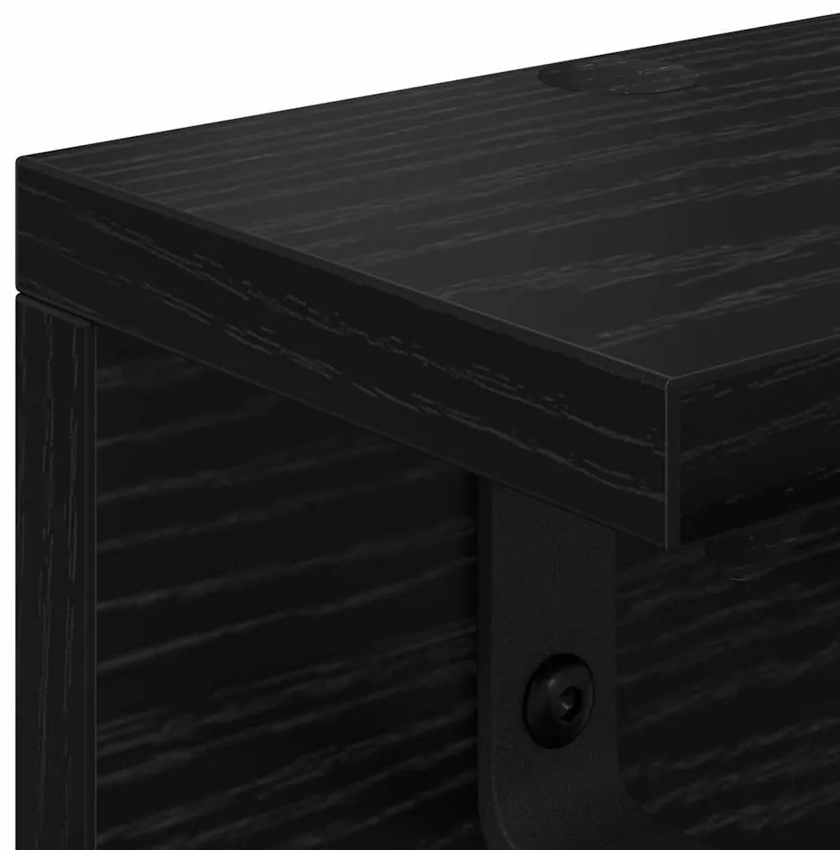 Cabideiro de Parede Carvalho preto 40 x 10.5 x 10.5 cm