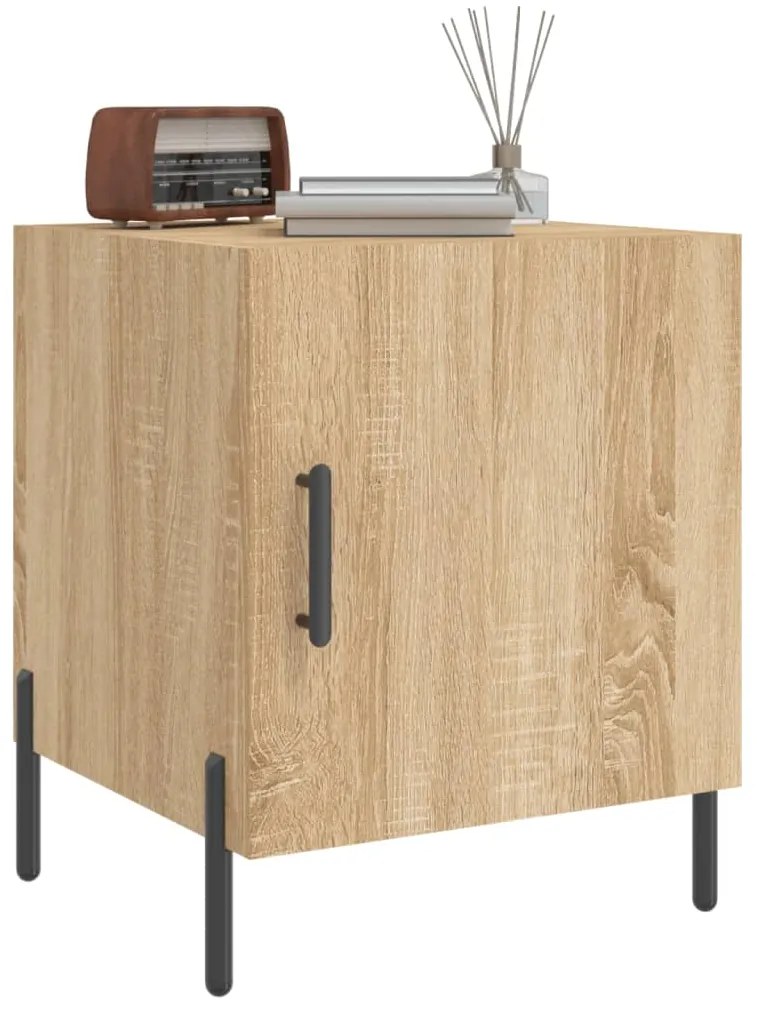 Mesa cabeceira 2pcs 40x40x50cm deriv. madeira carvalho sonoma