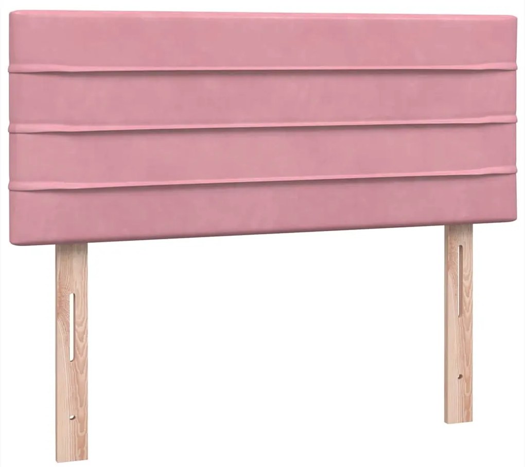Cama com molas/colchão 120x220 cm veludo rosa