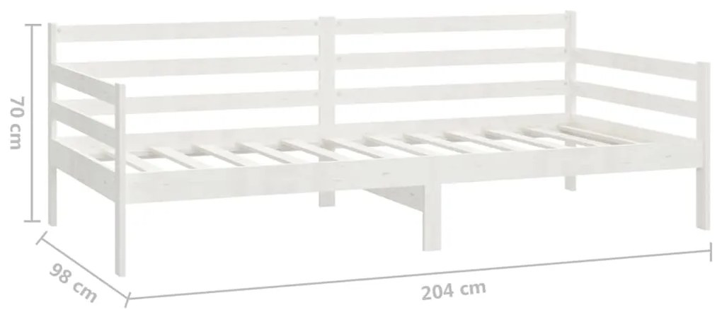 Sofá-cama com gavetas 90x200 cm pinho maciço branco