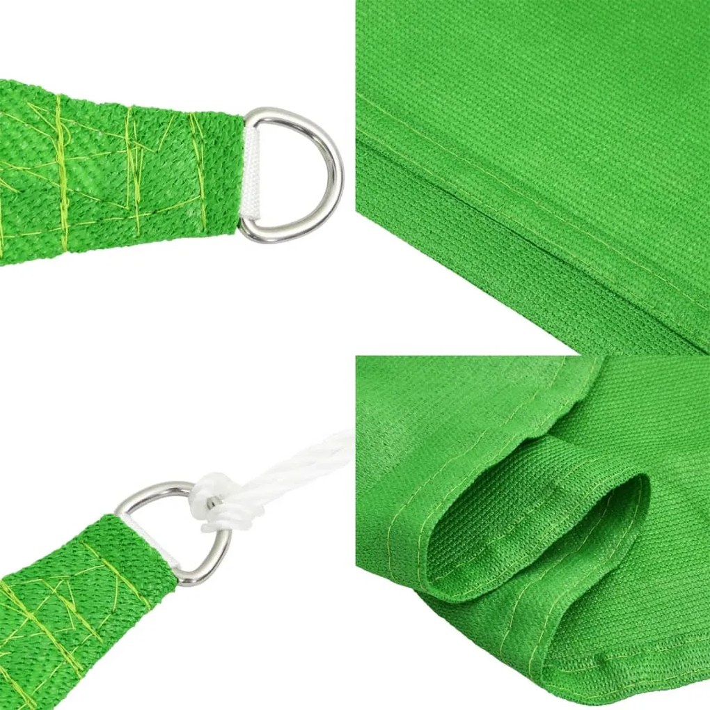 Para-sol estilo vela 160 g/m² 3x5 m PEAD verde-claro