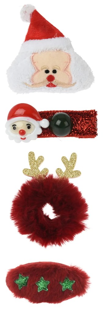 Conjunto Ganchos Cabelo Natal