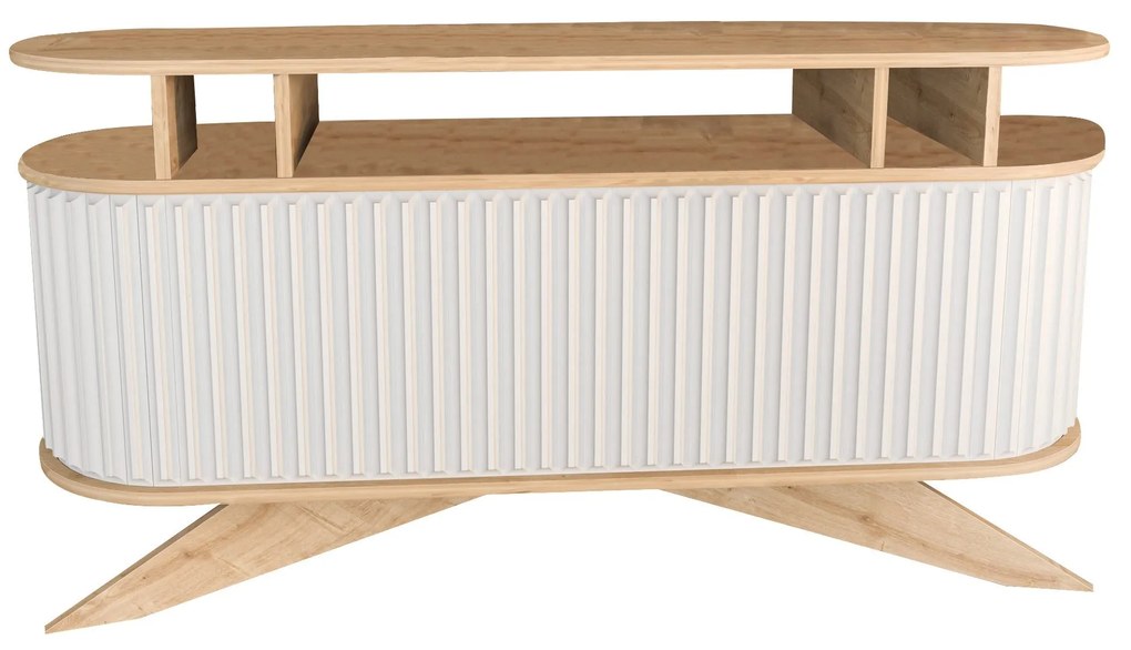 Aparador Stor – Carvalho/Branco – 150x43x75 cm